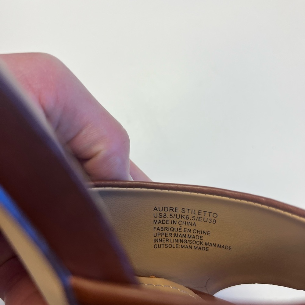 Brown Leather High Heel Shoes - Picture 5 of 5